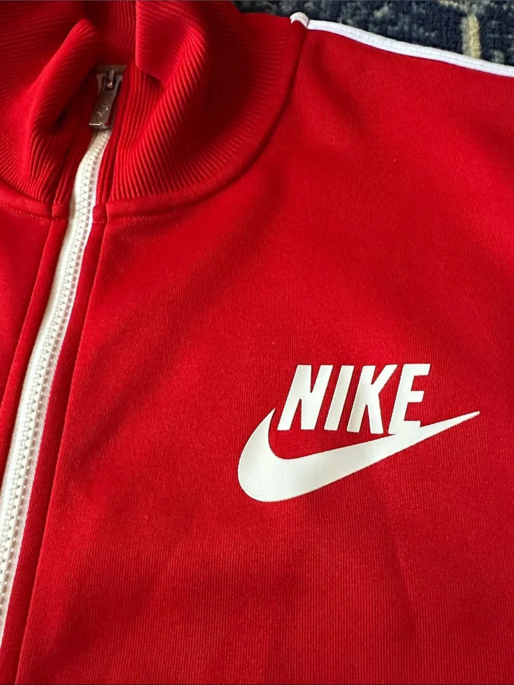 Nike Red Track Jacket with White Accents